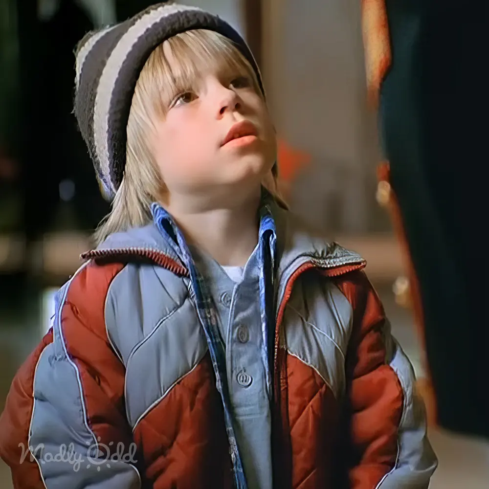 Marine's Toys For Tots Commercial from 1997. Boy looking up at marine.