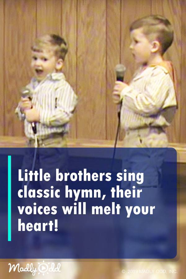 Little brothers sing classic hymn, their voices will melt your heart!