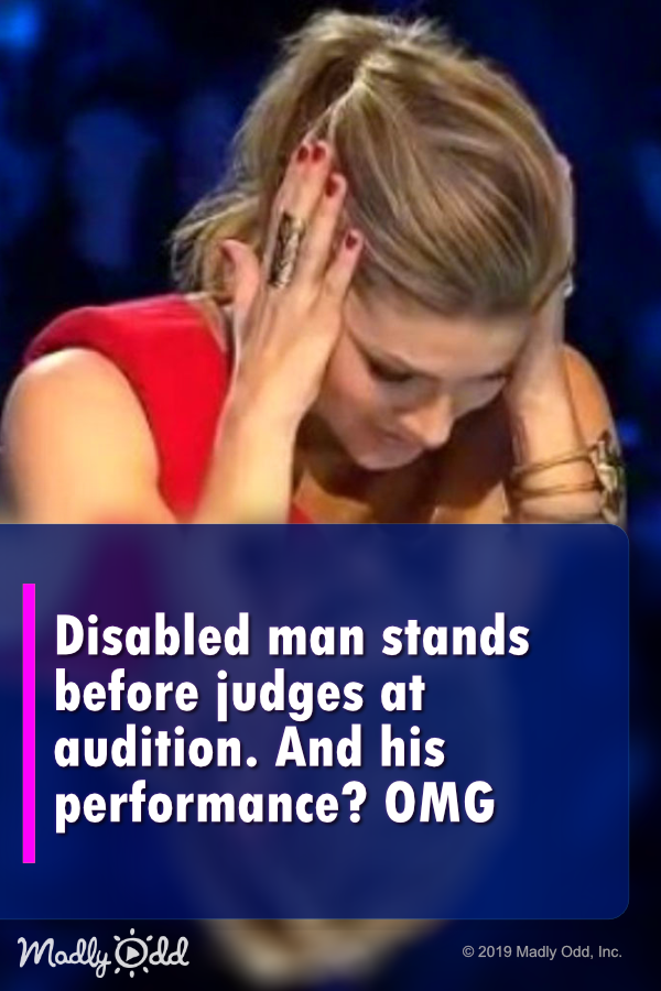 Handicapped man stands before judges at audition. His performance? OMG