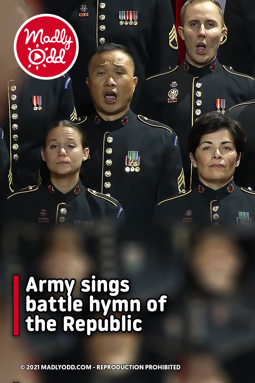 Army sings battle hymn of the Republic