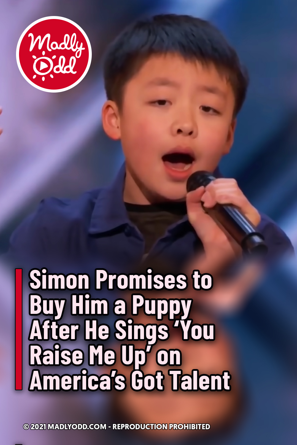 Simon Promises to Buy Him a Puppy After He Sings \'You Raise Me Up\' on America\'s Got Talent