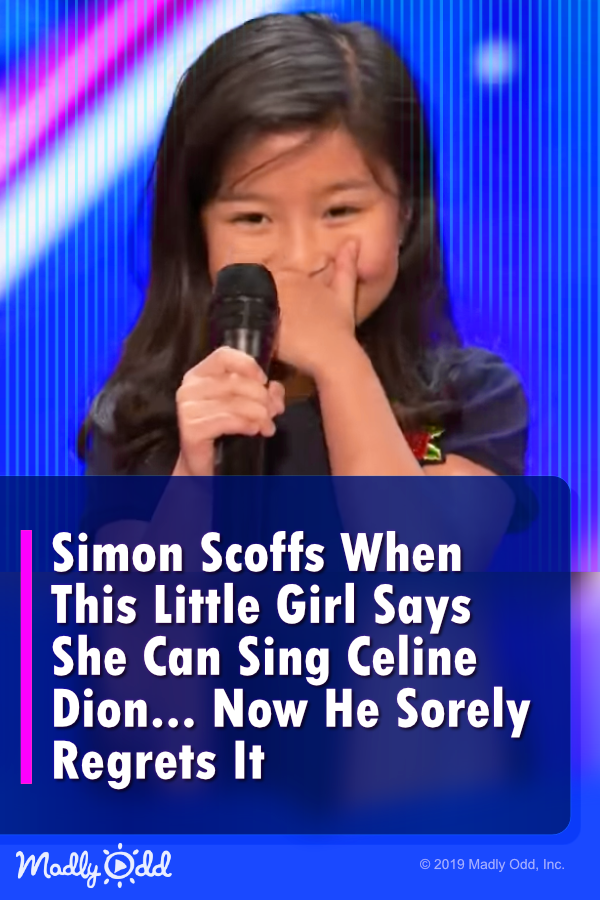 Simon Scoffs When Little Girl Says She Can Sing Celine Dion -- Now He Sorely Regrets It