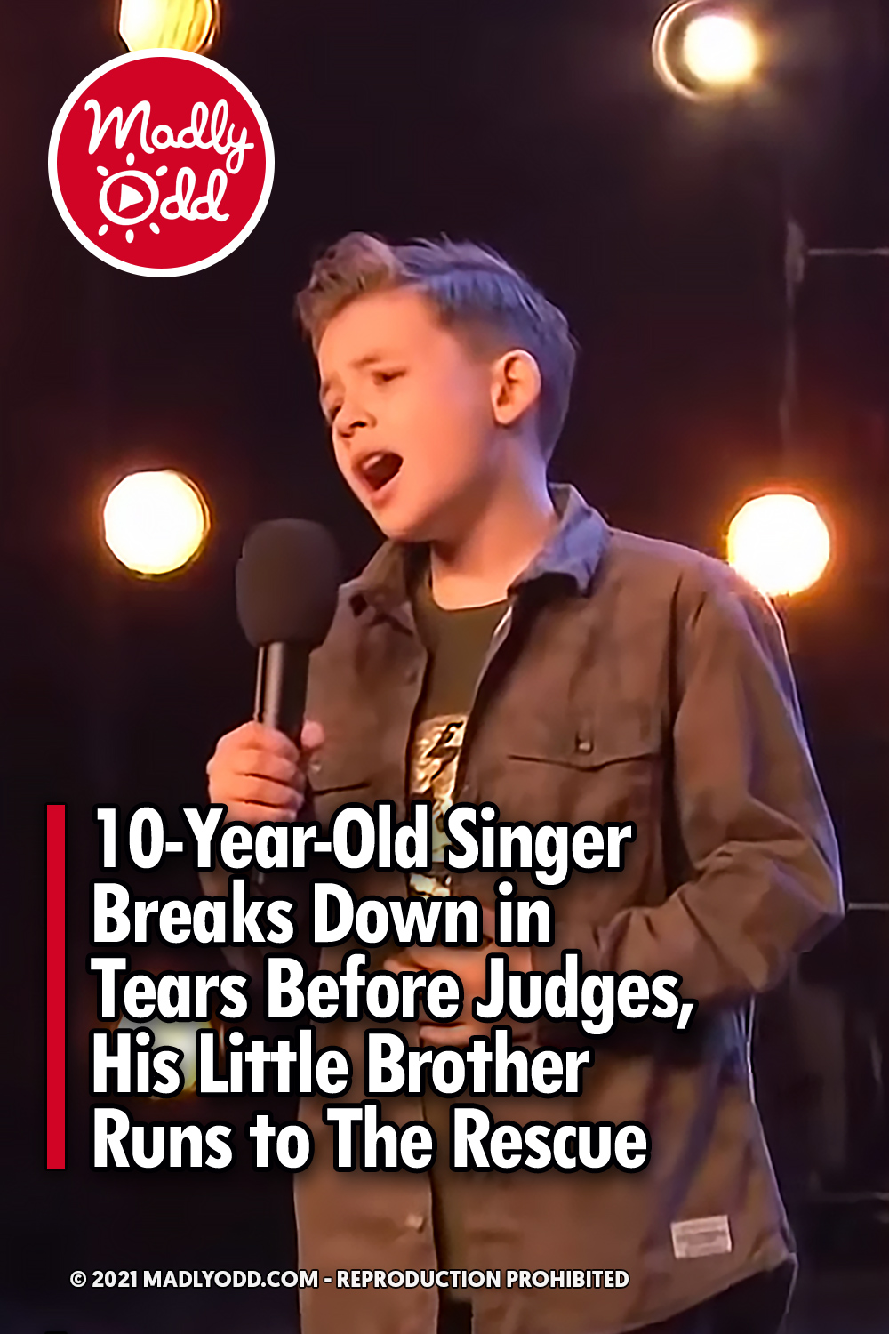 10-Year-Old Singer Breaks Down in Tears Before Judges, His Little Brother Runs to The Rescue