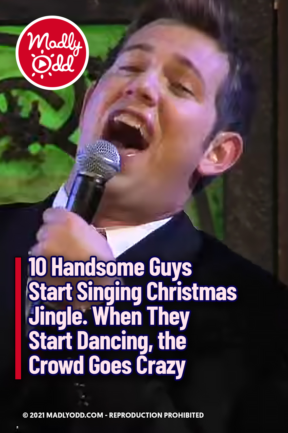 10 Handsome Guys Start Singing Christmas Jingle. When They Start Dancing, the Crowd Goes Crazy