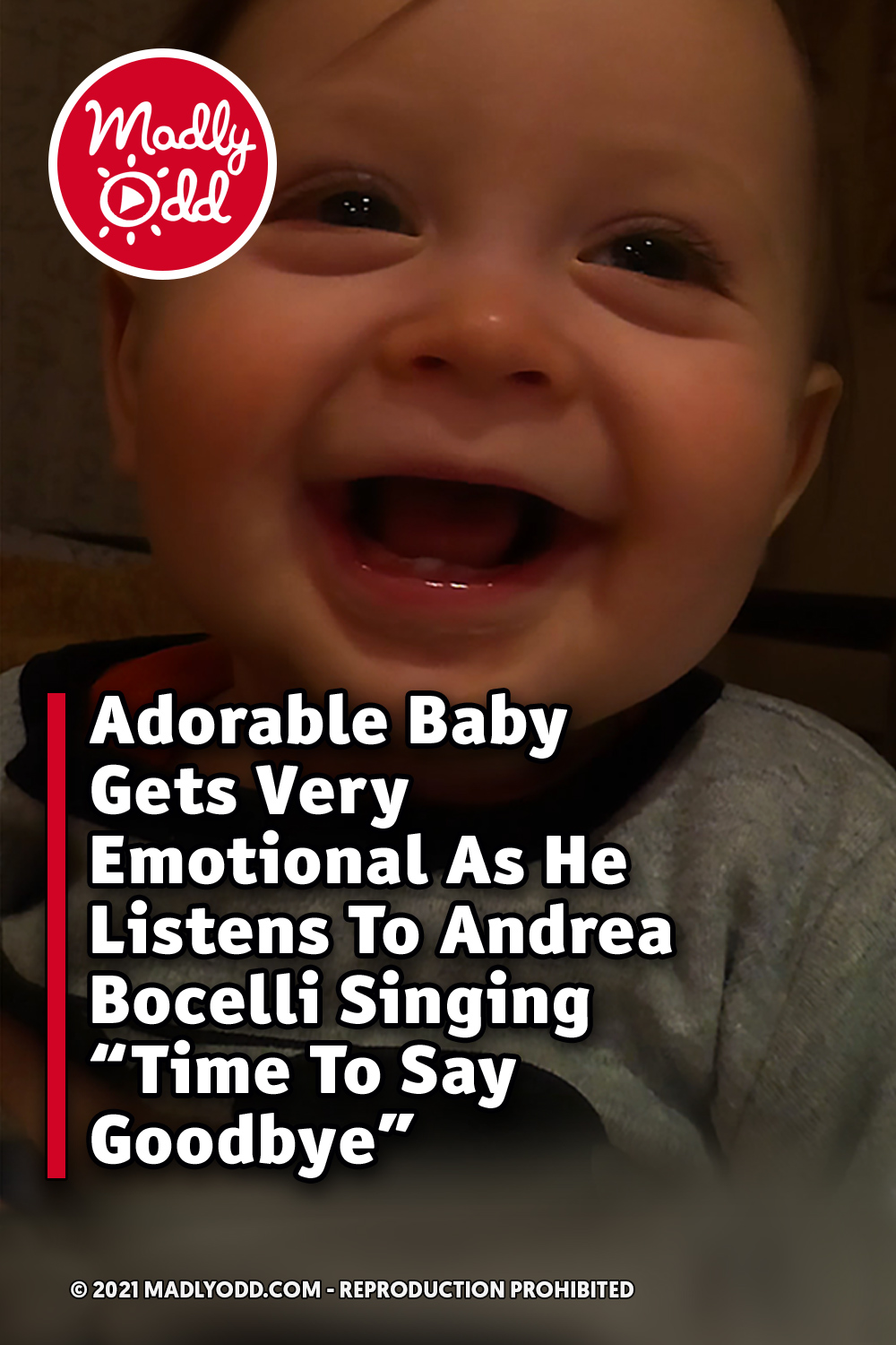 Adorable Baby Gets Very Emotional As He Listens To Andrea Bocelli Singing “Time To Say Goodbye\