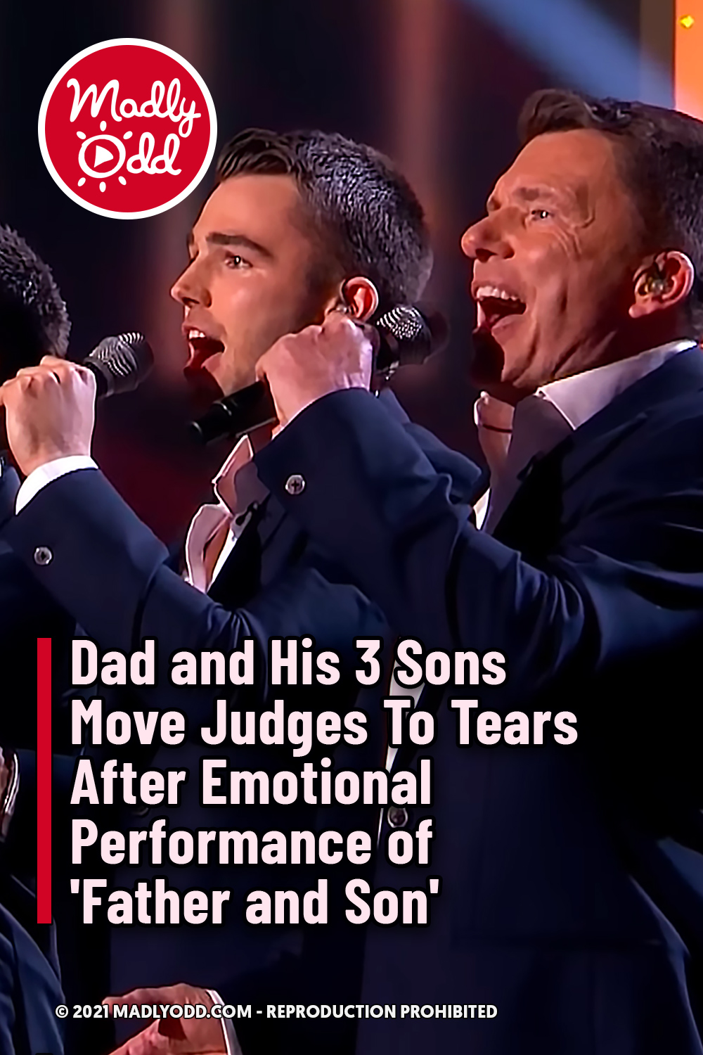 Dad and His Three Sons Move Judges To Tears After Emotional Performance of \'Father and Son\'