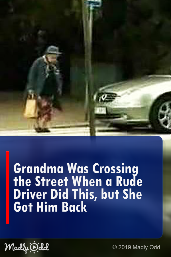 Grandma Was Crossing the Street When A Rude Driver Did THIS, But She Got Him Back