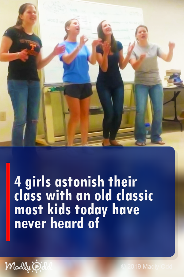 4 Girls Astonish Their Class with An Old Classic Most Kids Today Have Never Heard Of