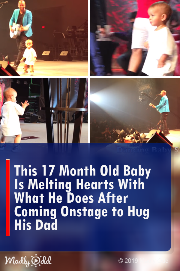 This 17-Month-Old Baby Is Melting Hearts with What He Does After Coming Onstage to Hug His Dad