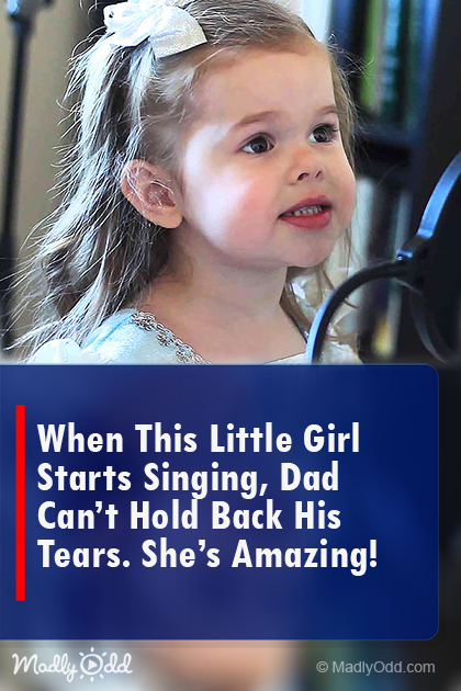When This Little Girl Starts Singing, Dad Can’t Hold Back His Tears. She’s AMAZING!