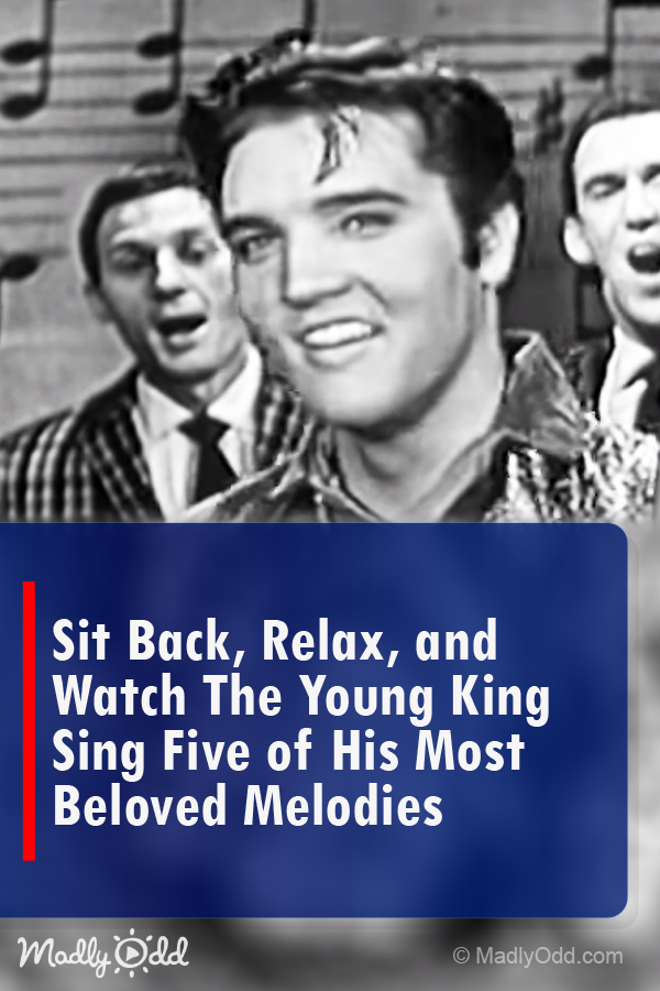 Watch Elvis sing 5 of his best: Hound Dog, Love Me Tender, Heartbreak Hotel, Don\'t Be Cruel, and Peace In The Valley