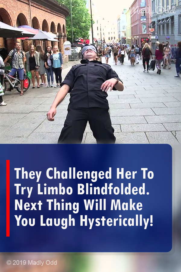 They Challenged Her To Try Limbo Blindfolded. Next Thing Will Make You Laugh Hysterically!
