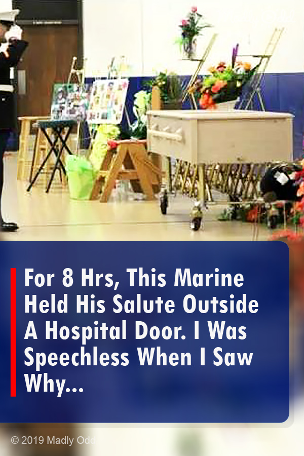 For 8 Hrs, This Marine Held His Salute Outside A Hospital Door. I Was Speechless When I Saw Why...