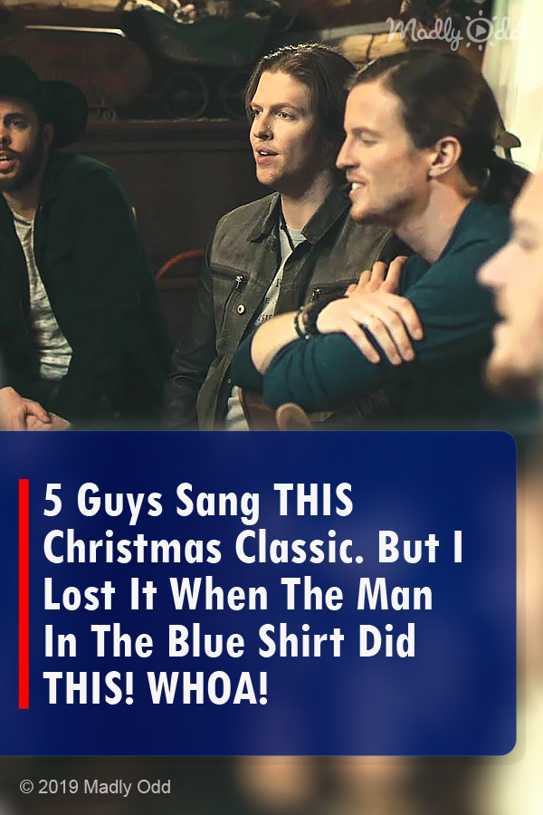5 Guys Sang THIS Christmas Classic. But I Lost It When The Man In The Blue Shirt Did THIS! WHOA!