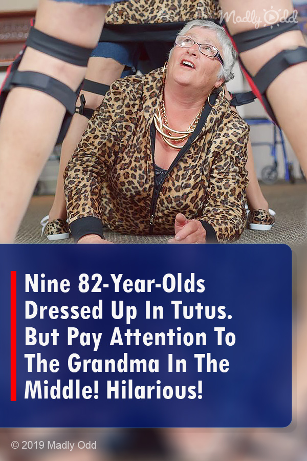 Nine 82-Year-Olds Dressed Up In Tutus. But Pay Attention To The Grandma In The Middle! Hilarious!