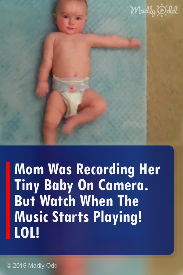 Mom Was Recording Her Tiny Baby On Camera. But Watch When The Music Starts Playing! LOL!
