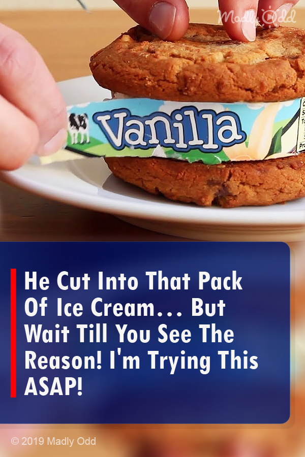 He Cut Into That Pack Of Ice Cream… But Wait Till You See The Reason! I\'m Trying This ASAP!