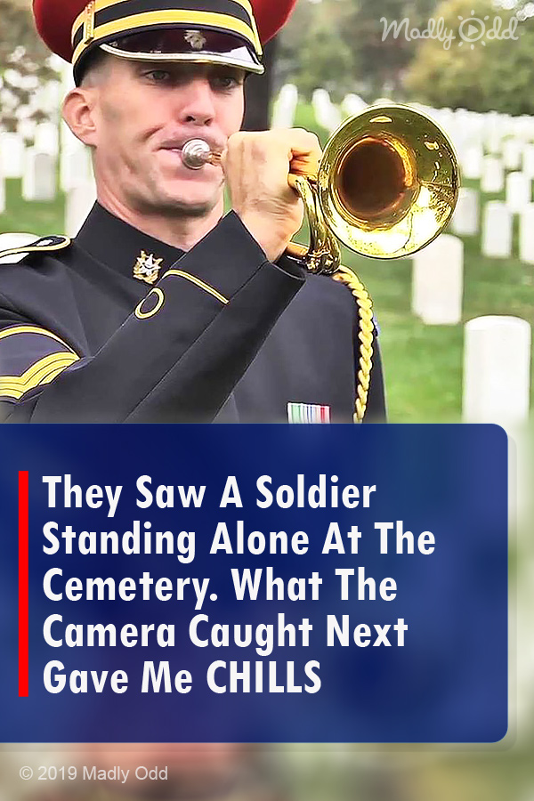 They Saw A Soldier Standing Alone At The Cemetery. What The Camera Caught Next Gave Me CHILLS