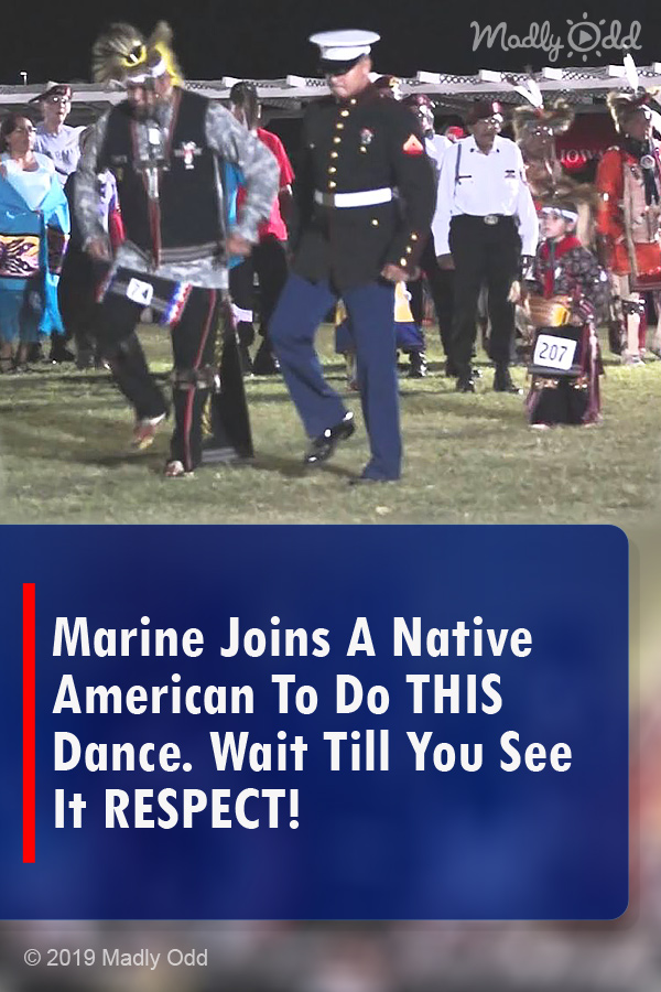 Marine Joins A Native American To Do THIS Dance. Wait Till You See It RESPECT!