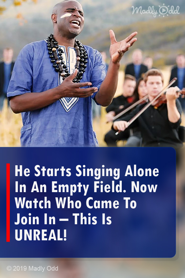 He Starts Singing Alone In An Empty Field. Now Watch Who Came To Join In – This Is UNREAL!