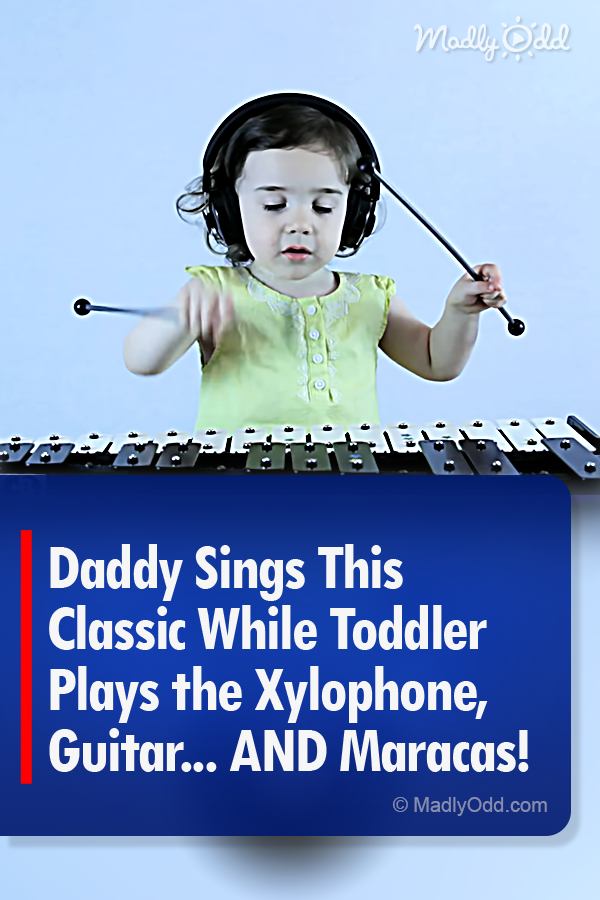 Daddy Sings This Classic While Toddler Plays the Xylophone, Guitar... AND Maracas!