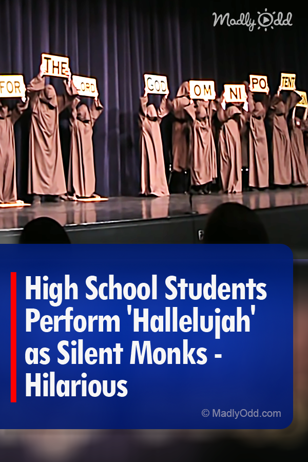 High School Students Perform \'Hallelujah\' as Silent Monks - Hilarious