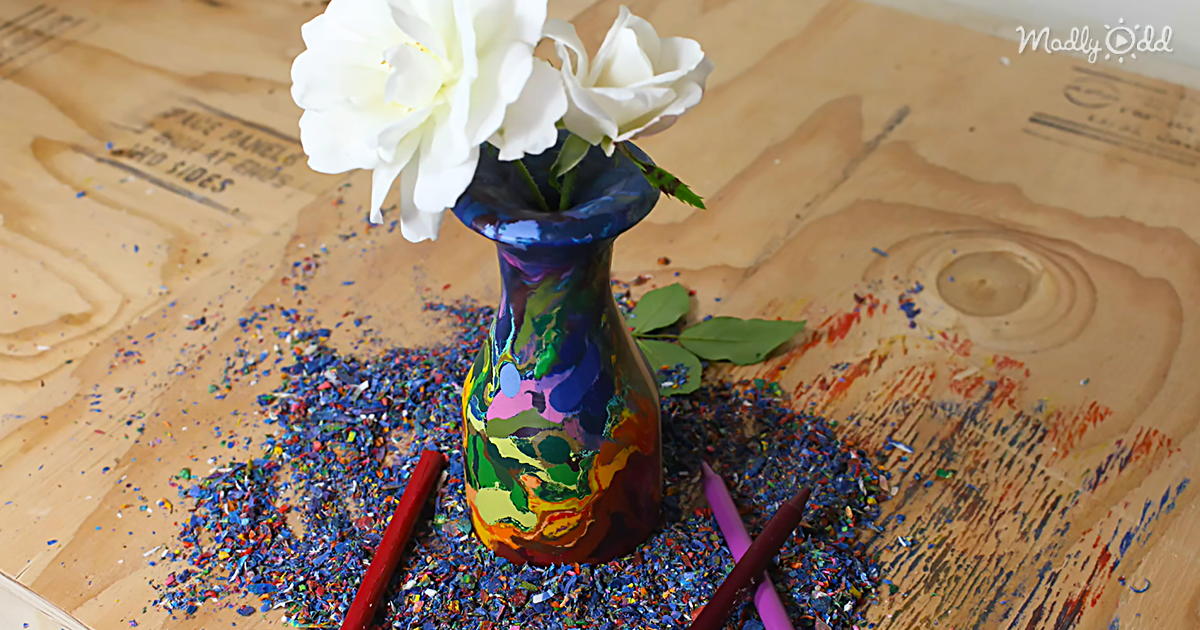 This Gorgeous Vase Was Made From 4 Boxes Of Crayons