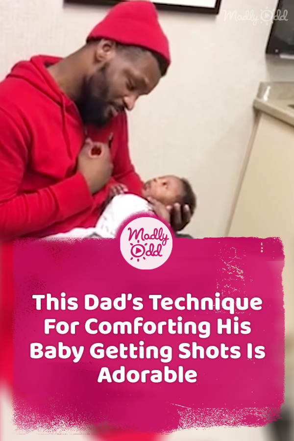This Dad’s Technique For Comforting His Baby Getting Shots Is Adorable