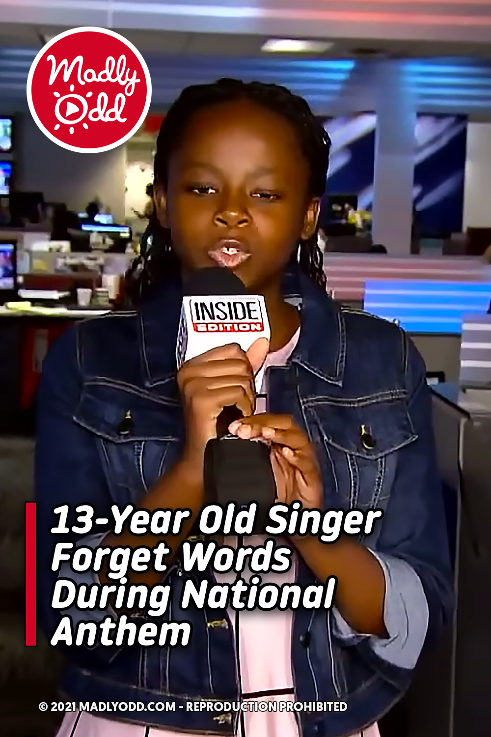 13-Year Old Singer Forget Words During National Anthem