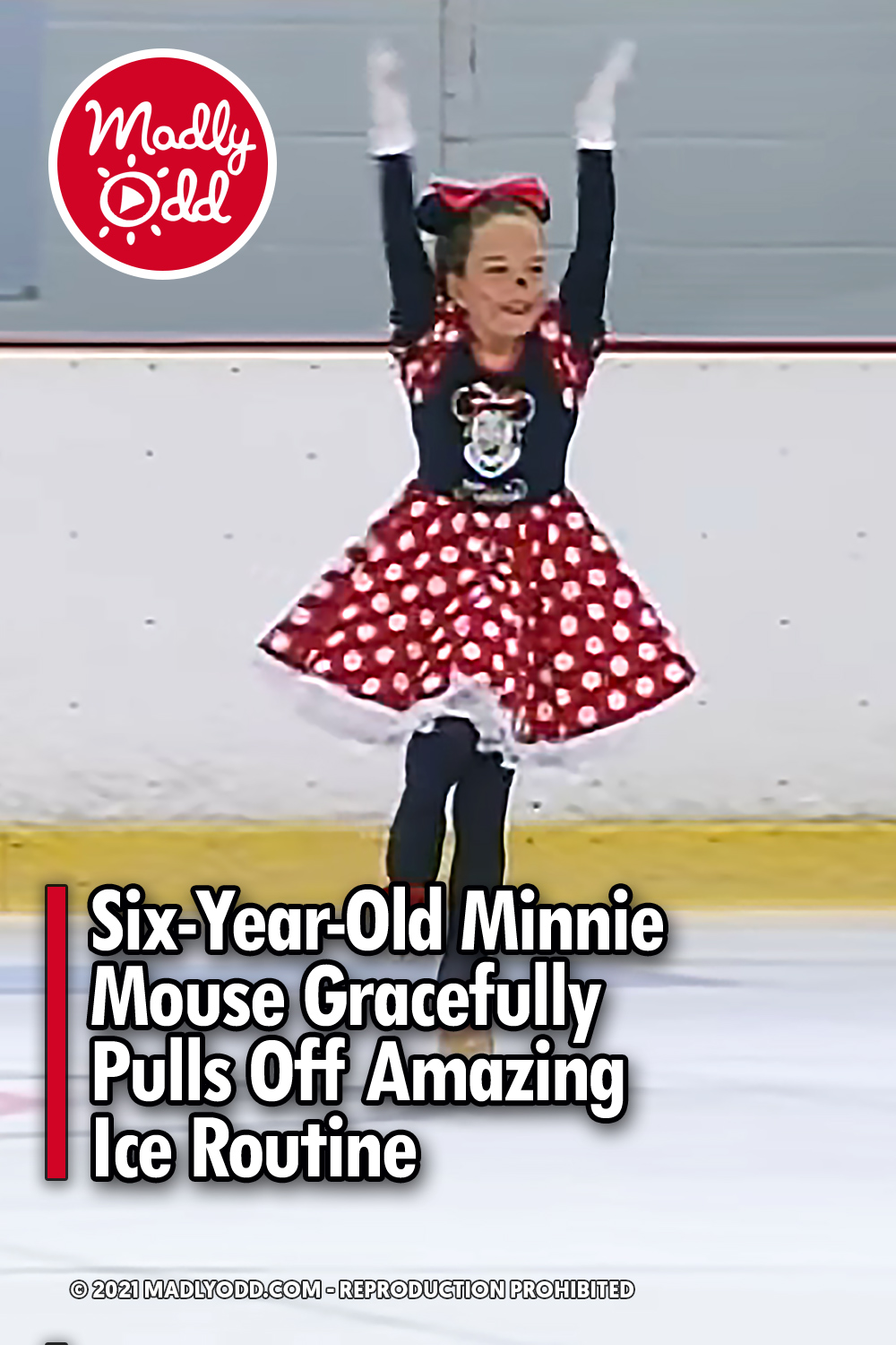 Six-Year-Old Minnie Mouse Gracefully Pulls Off Amazing Ice Routine