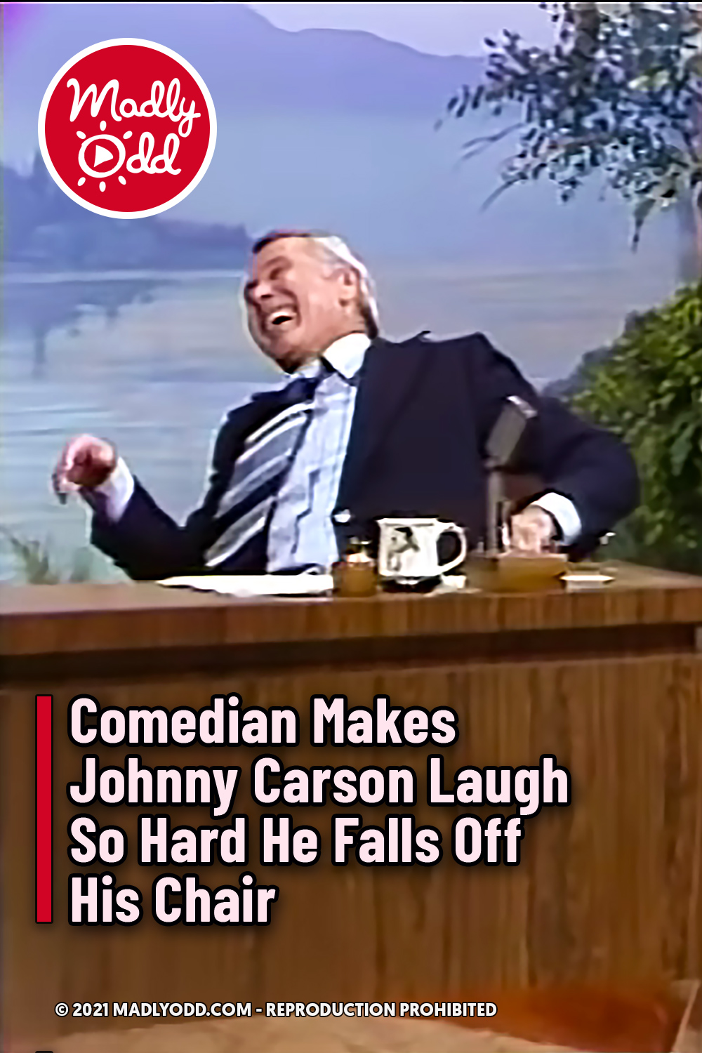 Comedian Makes Johnny Carson Laugh So Hard He Falls Off His Chair