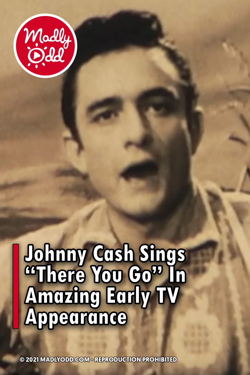 Johnny Cash Sings “There You Go” In Amazing Early TV Appearance