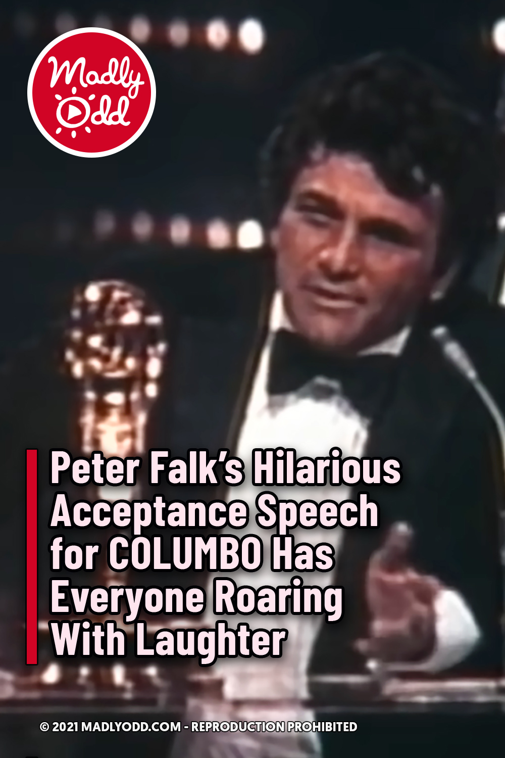 Peter Falk\'s Hilarious Acceptance Speech for COLUMBO Has Everyone Roaring With Laughter