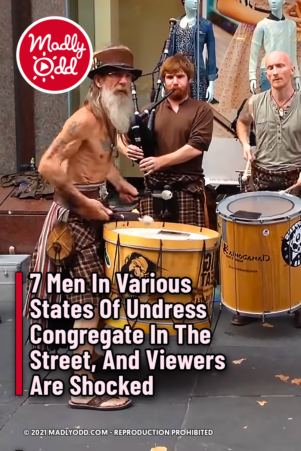 7 Men In Various States Of Undress Congregate In The Street, And Viewers Are Shocked