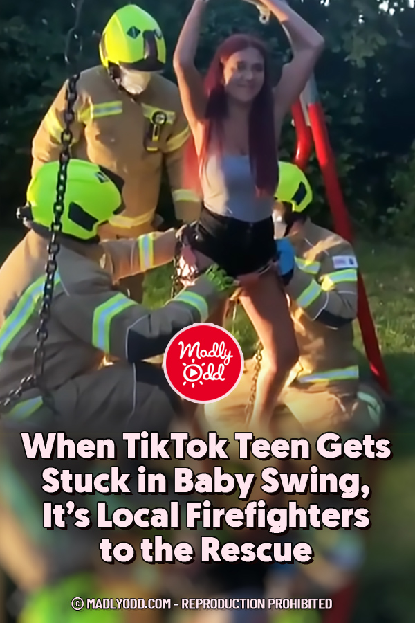 When TikTok Teen Gets Stuck in Baby Swing, It’s Local Firefighters to the Rescue