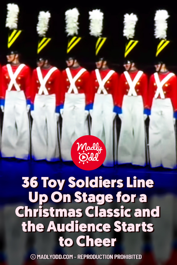 36 Toy Soldiers Line Up On Stage for a Christmas Classic and the Audience Starts to Cheer