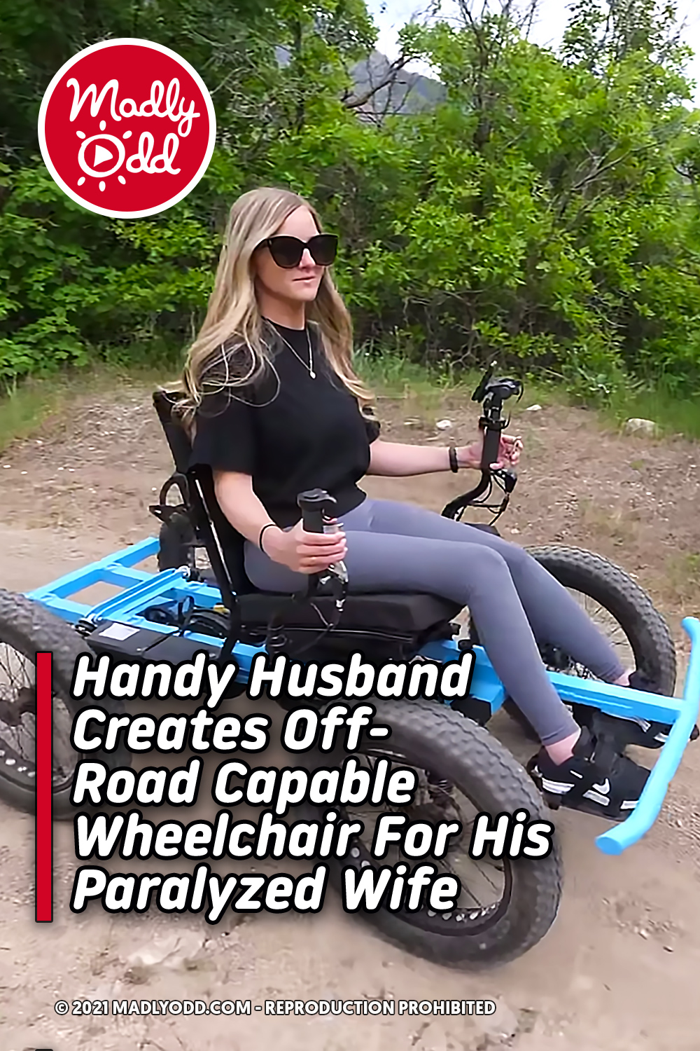 Handy Husband Creates Off-Road Capable Wheelchair For His Paralyzed Wife