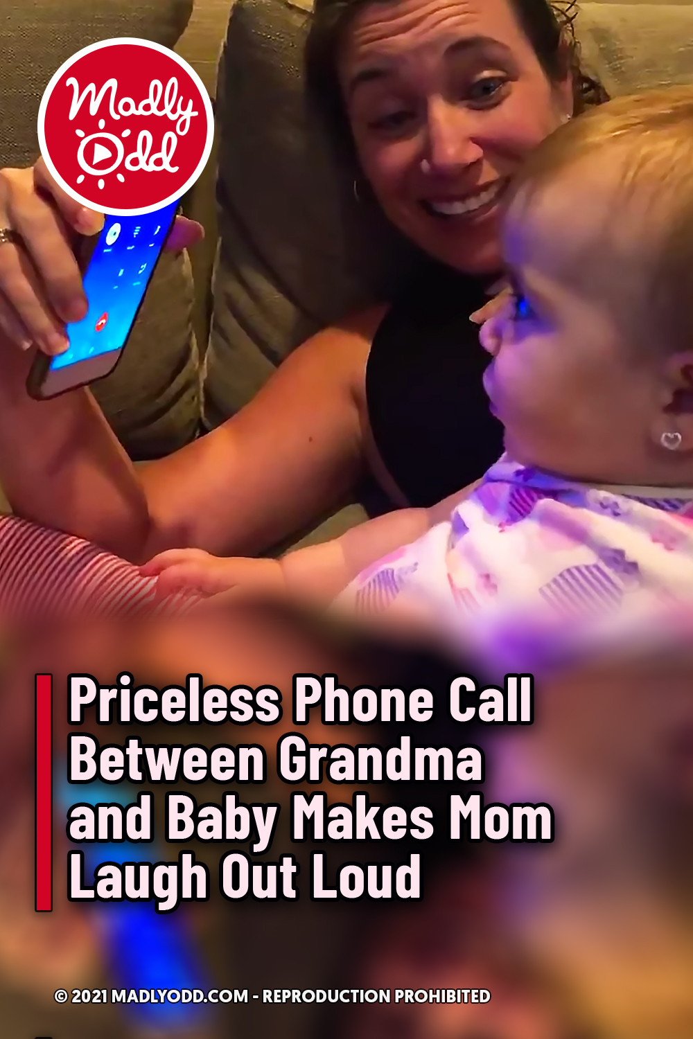 Priceless Phone Call Between Grandma and Baby Makes Mom Laugh Out Loud