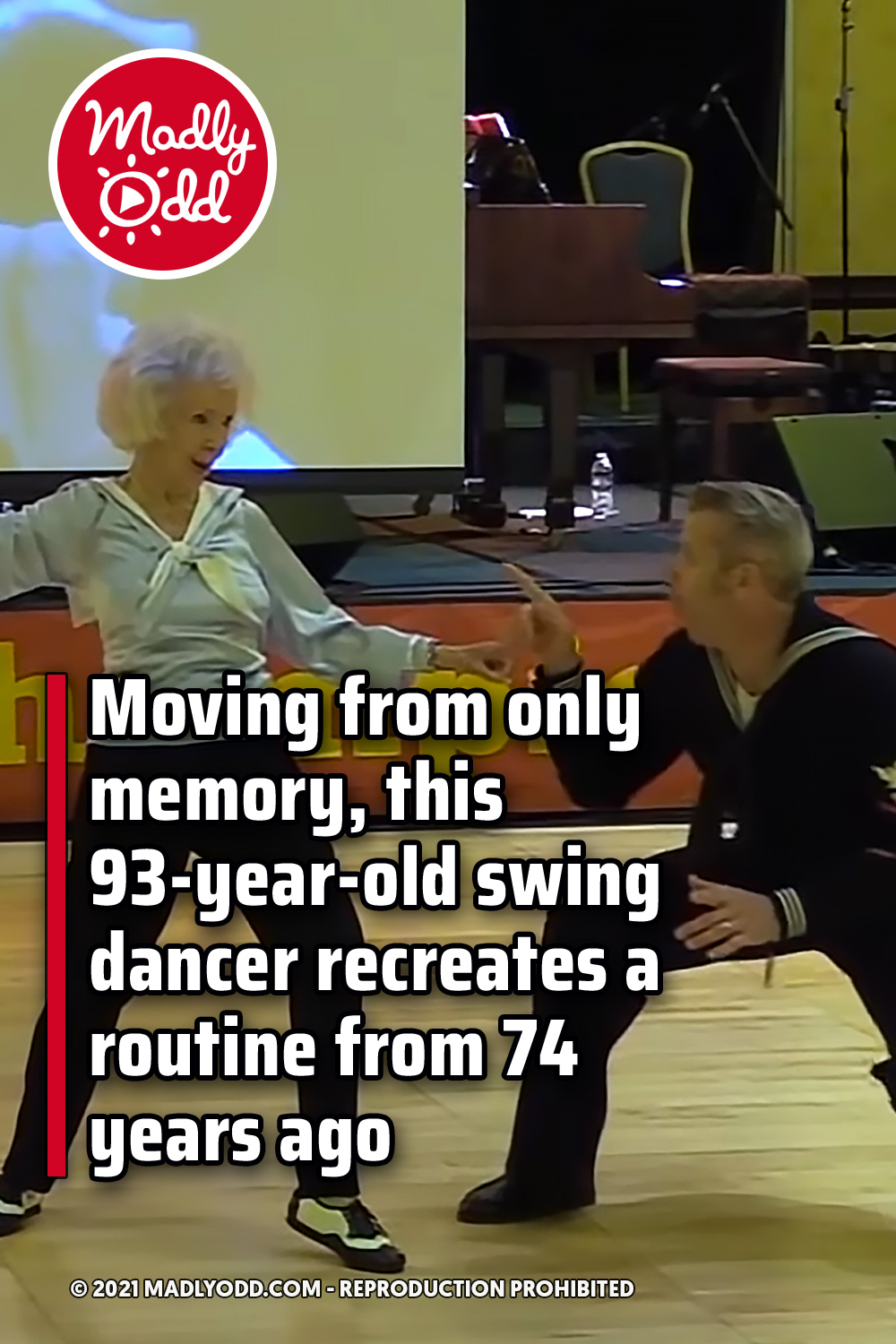 Moving from only memory, this 93-year-old swing dancer recreates a routine from 74 years ago