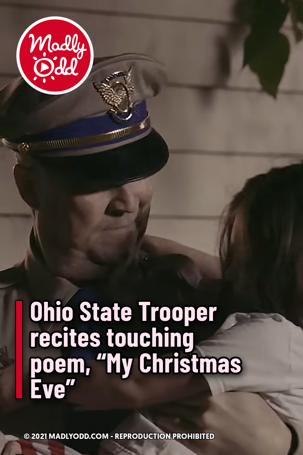 Ohio State Trooper recites touching poem, “My Christmas Eve”