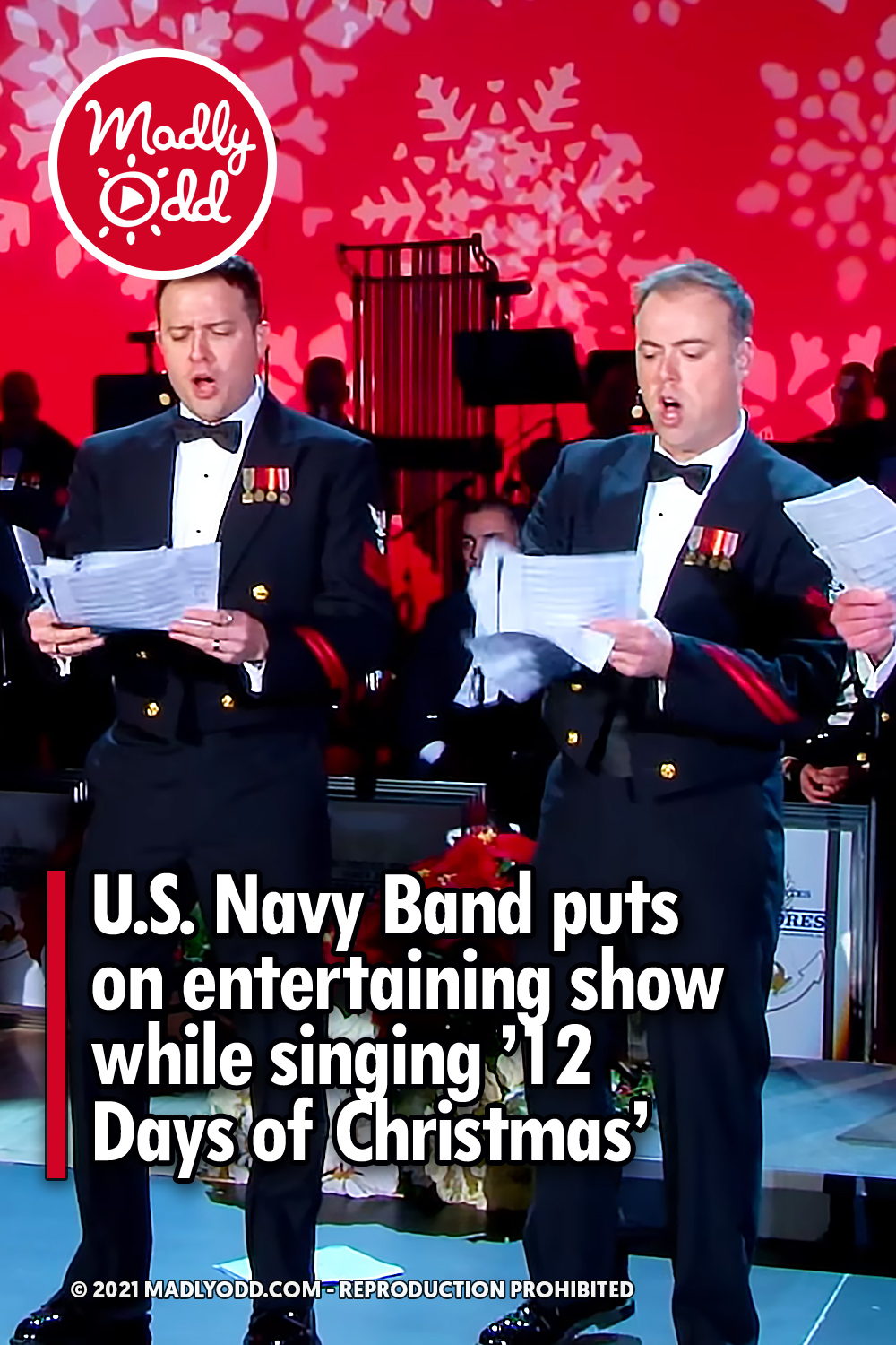 U.S. Navy Band puts on entertaining show while singing ’12 Days of Christmas’