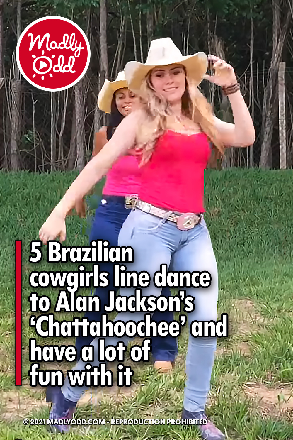 5 Brazilian cowgirls line dance to Alan Jackson’s ‘Chattahoochee’ and have a lot of fun with it