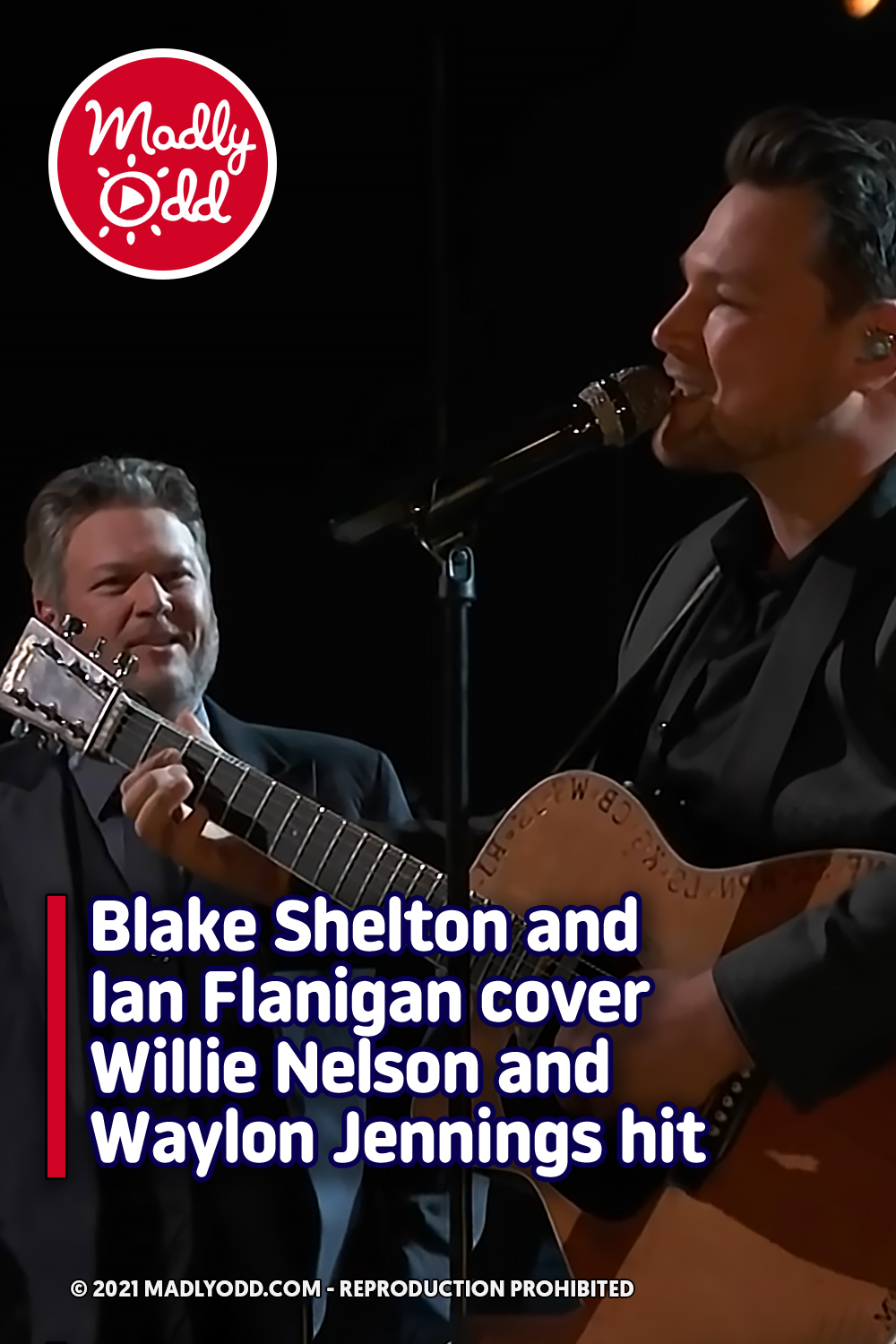 Blake Shelton and Ian Flanigan cover Willie Nelson and Waylon Jennings hit
