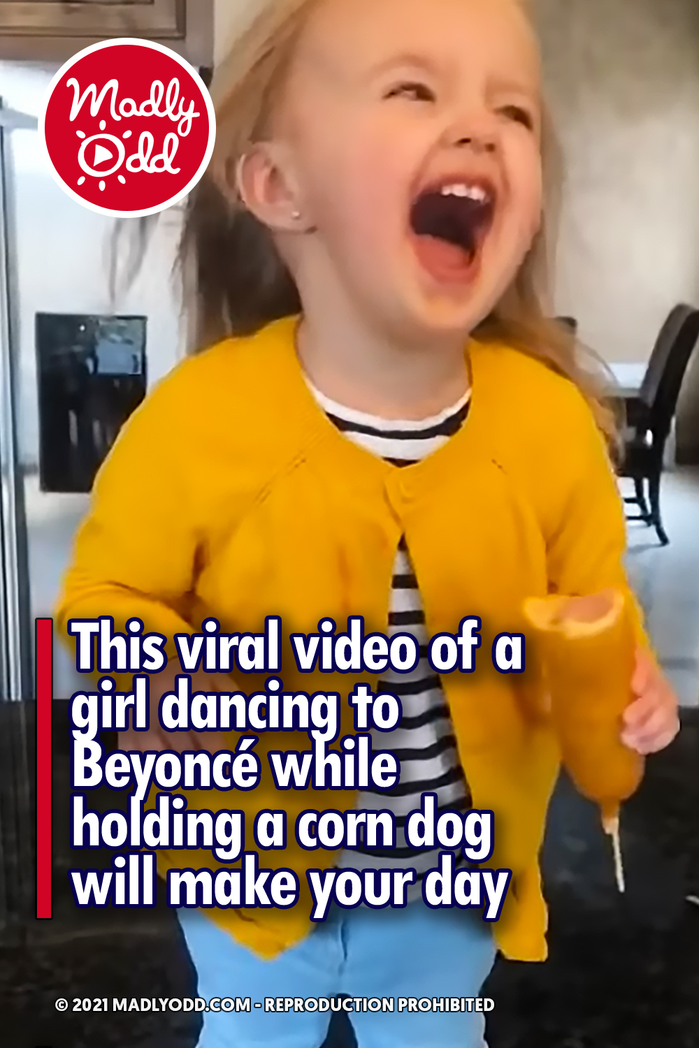 This viral video of a girl dancing to Beyoncé while holding a corn dog will make your day