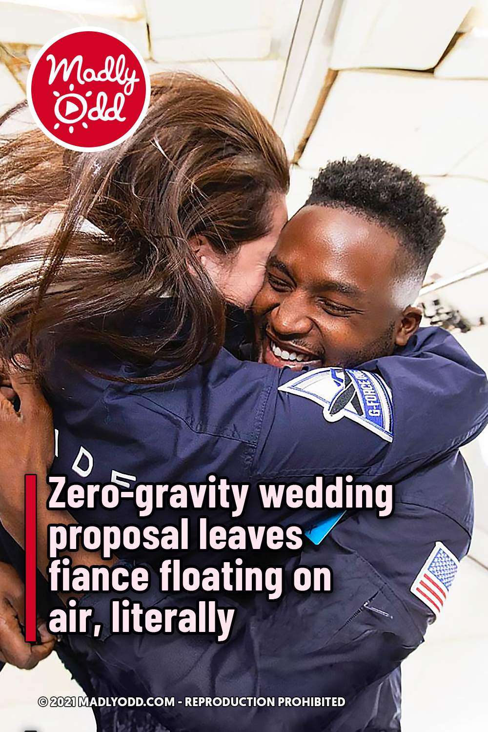 Zero-gravity wedding proposal leaves fiance floating on air, literally