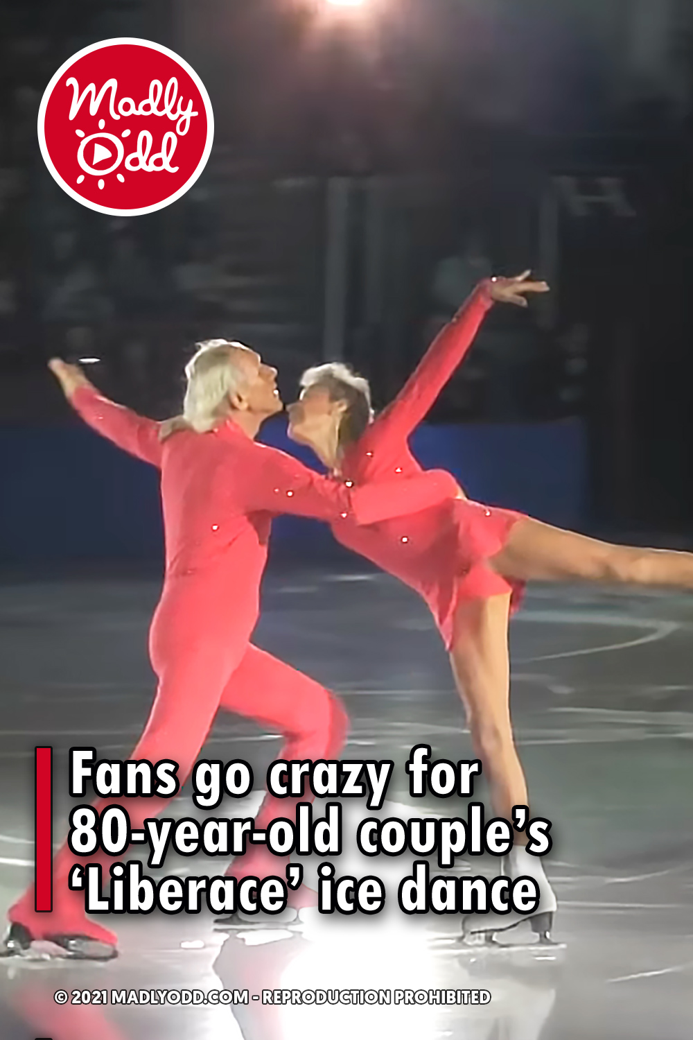 Fans go crazy for 80-year-old couple\'s ‘Liberace’ ice dance