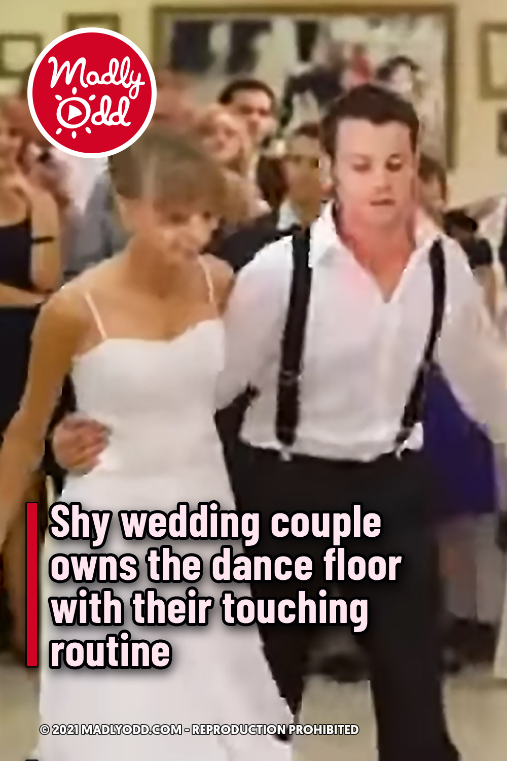 Shy wedding couple owns the dance floor with their touching routine