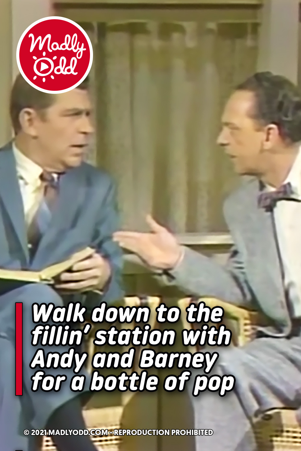 Walk down to the fillin’ station with Andy and Barney for a bottle of pop