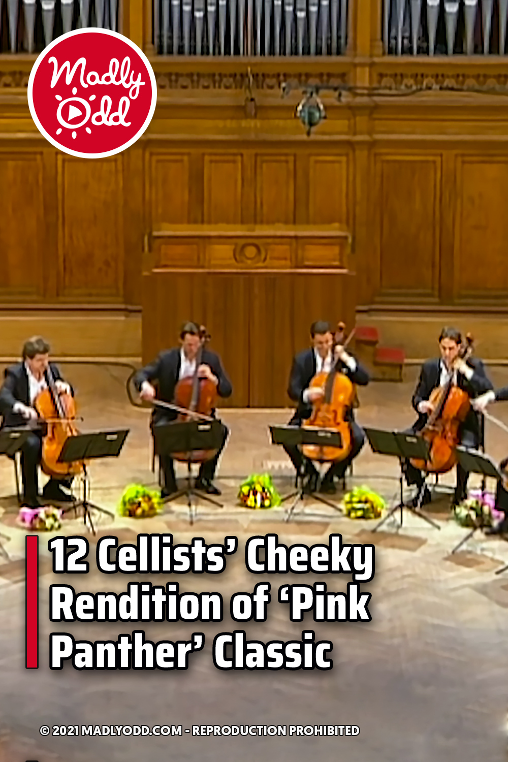 12 Cellists’ Cheeky Rendition of ‘Pink Panther’ Classic