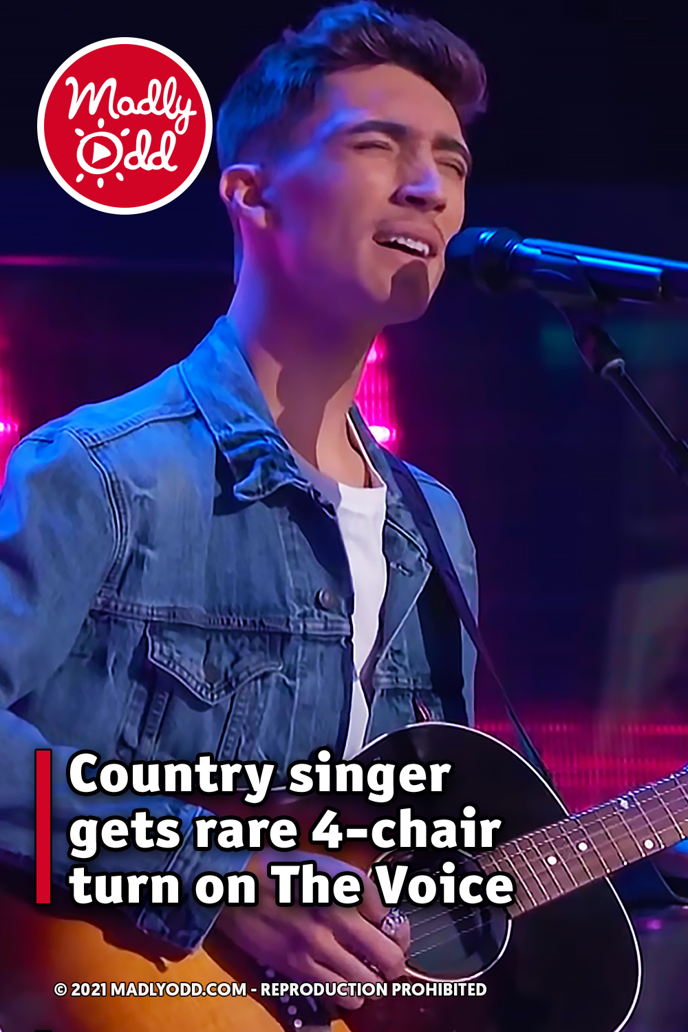 Country singer gets rare 4-chair turn on The Voice